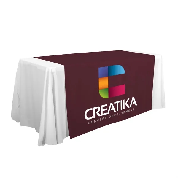 57" x 80" polyester poplin table runner with customization.... from ASI 87188 Showdown Displays