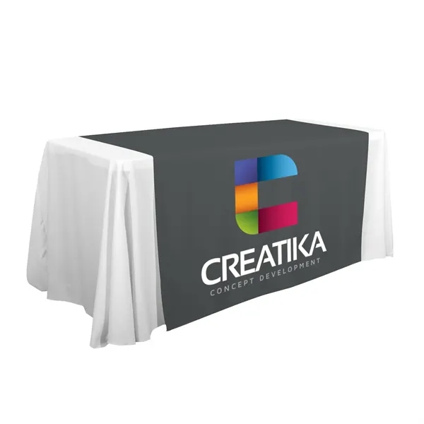 57" x 80" polyester poplin table runner with customization.... from ASI 87188 Showdown Displays