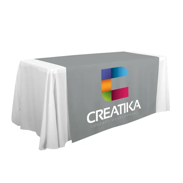 57" x 80" polyester poplin table runner with customization.... from ASI 87188 Showdown Displays