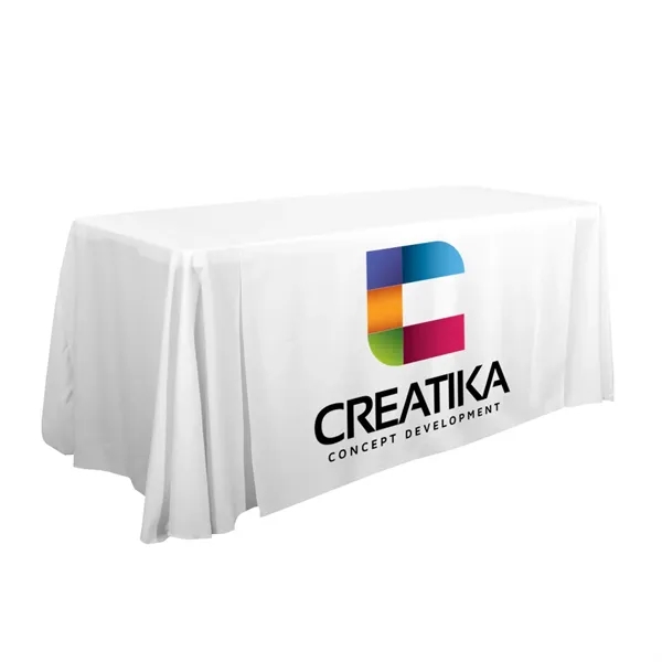57" x 80" polyester poplin table runner with customization.... from ASI 87188 Showdown Displays