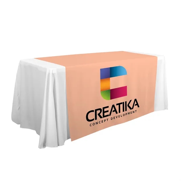 57" x 80" polyester poplin table runner with customization.... from ASI 87188 Showdown Displays