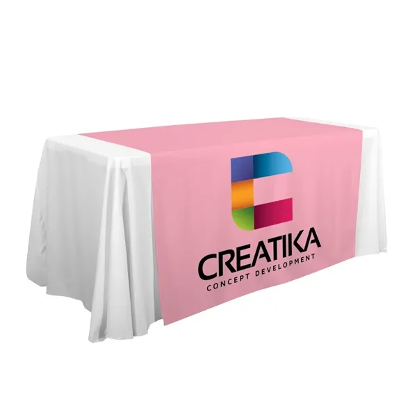 57" x 80" polyester poplin table runner with customization.... from ASI 87188 Showdown Displays
