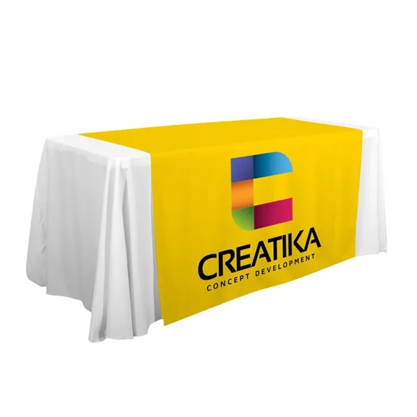 57" x 80" polyester poplin table runner with customization.... from ASI 87188 Showdown Displays