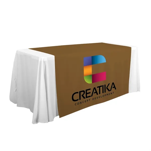57" x 80" polyester poplin table runner with customization.... from ASI 87188 Showdown Displays