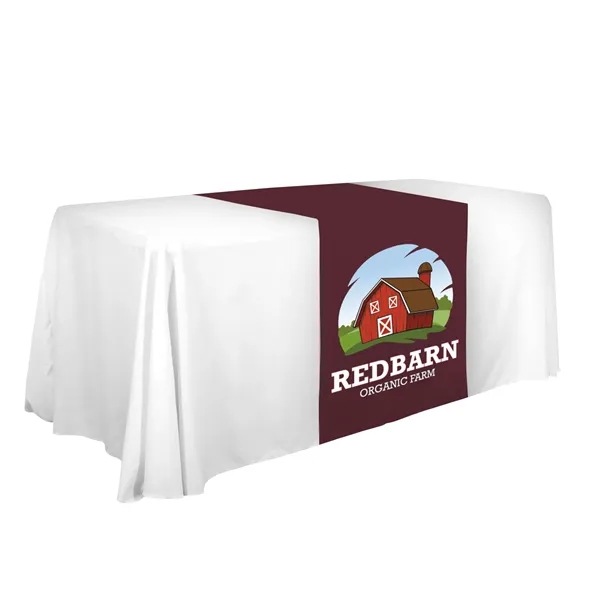 28" x 80" polyester poplin table runner with customization.... from ASI 87188 Showdown Displays