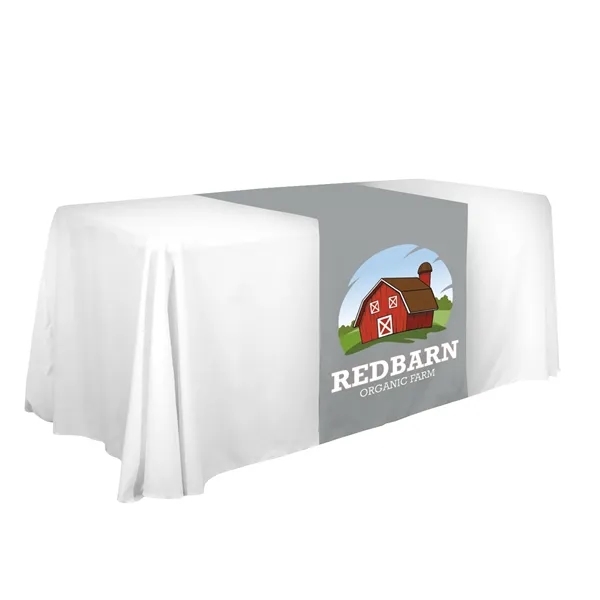 28" x 80" polyester poplin table runner with customization.... from ASI 87188 Showdown Displays