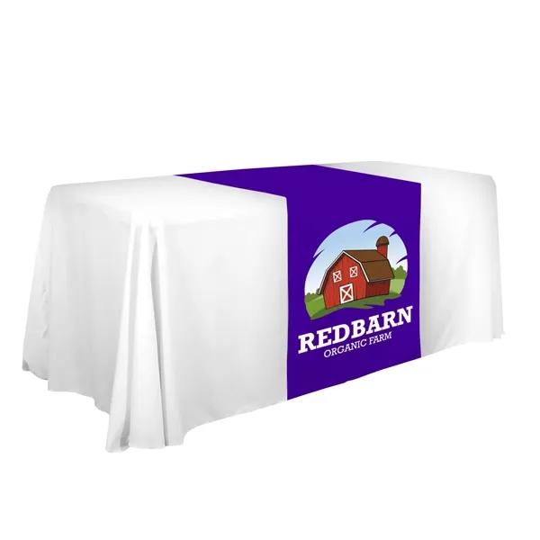 28" x 80" polyester poplin table runner with customization.... from ASI 87188 Showdown Displays