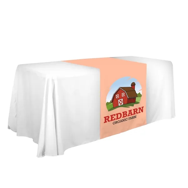 28" x 80" polyester poplin table runner with customization.... from ASI 87188 Showdown Displays