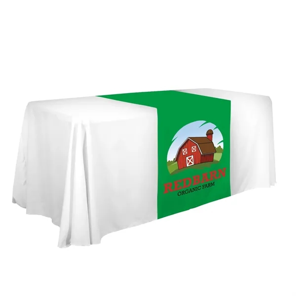 28" x 80" polyester poplin table runner with customization.... from ASI 87188 Showdown Displays