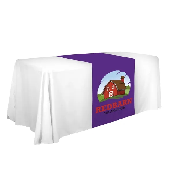 28" x 80" polyester poplin table runner with customization.... from ASI 87188 Showdown Displays