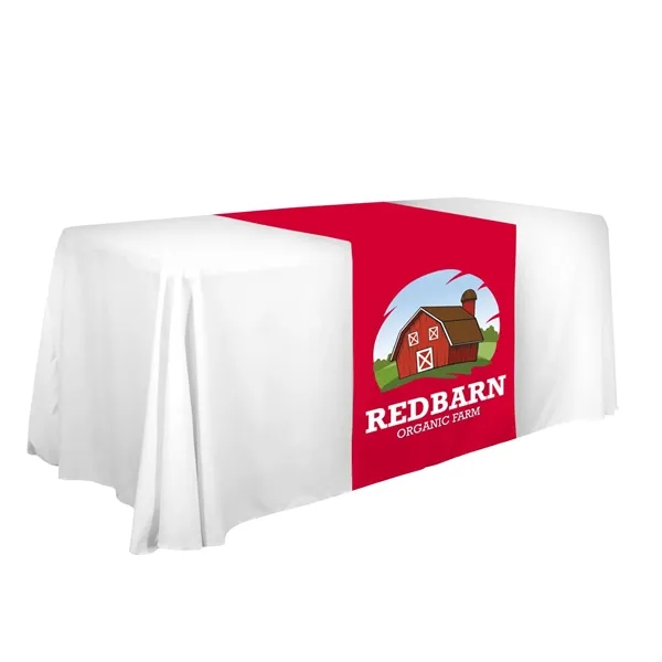 28" x 80" polyester poplin table runner with customization.... from ASI 87188 Showdown Displays