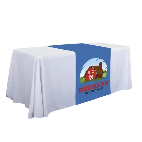 28" x 80" polyester poplin table runner with customization.... from ASI 87188 Showdown Displays
