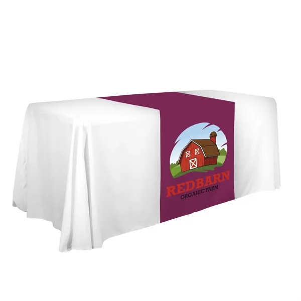 28" x 80" polyester poplin table runner with customization.... from ASI 87188 Showdown Displays
