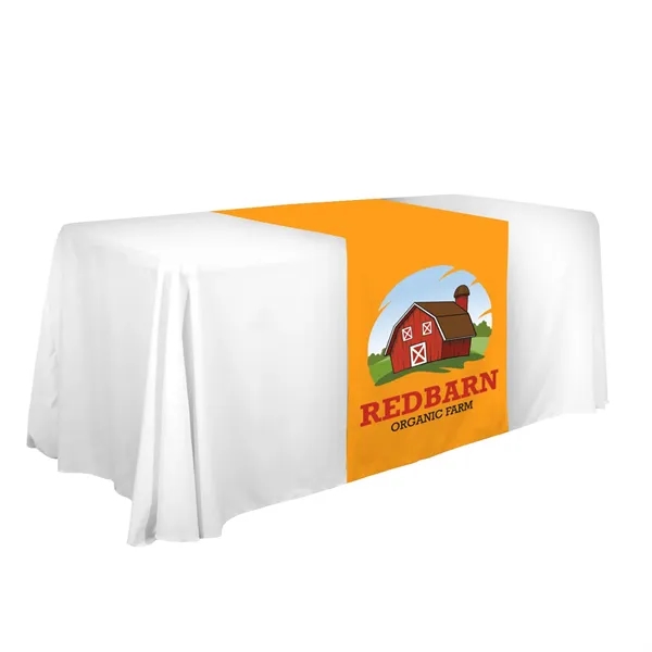 28" x 80" polyester poplin table runner with customization.... from ASI 87188 Showdown Displays