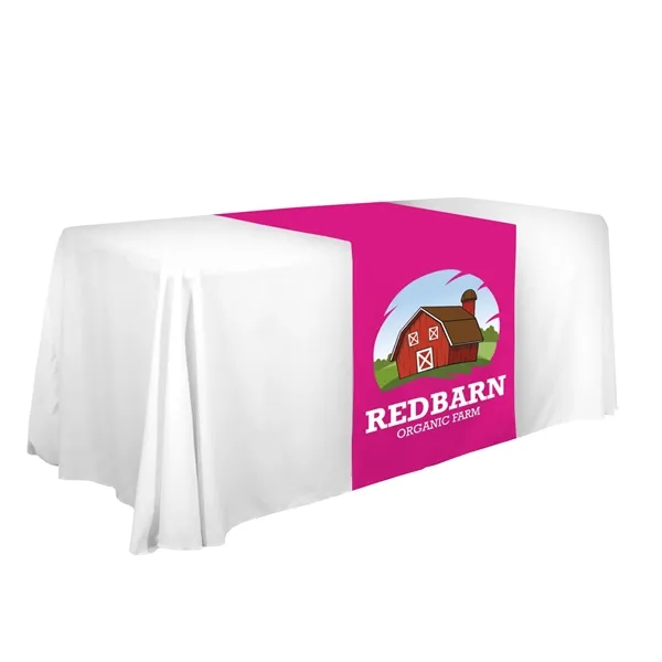 28" x 80" polyester poplin table runner with customization.... from ASI 87188 Showdown Displays