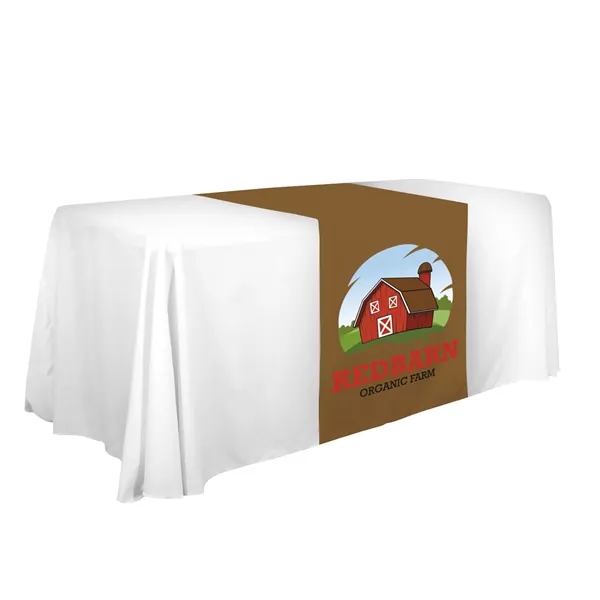 28" x 80" polyester poplin table runner with customization.... from ASI 87188 Showdown Displays
