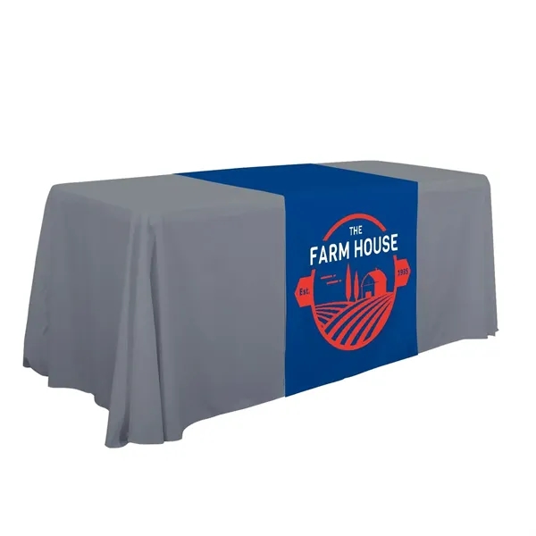 28" x 80" polyester poplin table runner with customization.... from ASI 87188 Showdown Displays