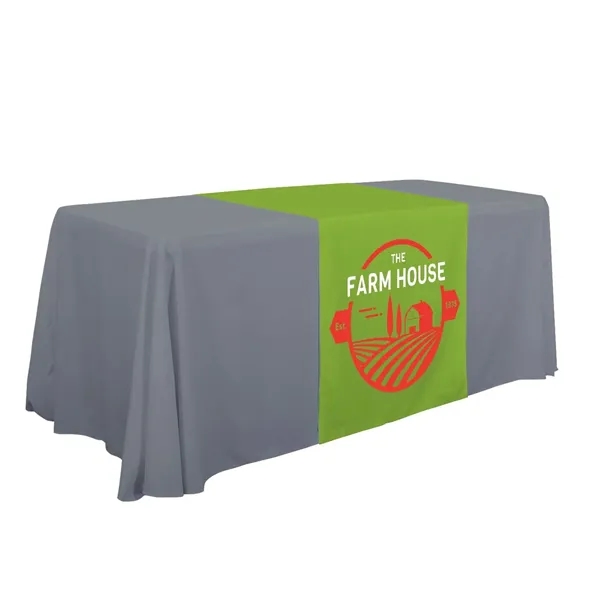 28" x 80" polyester poplin table runner with customization.... from ASI 87188 Showdown Displays