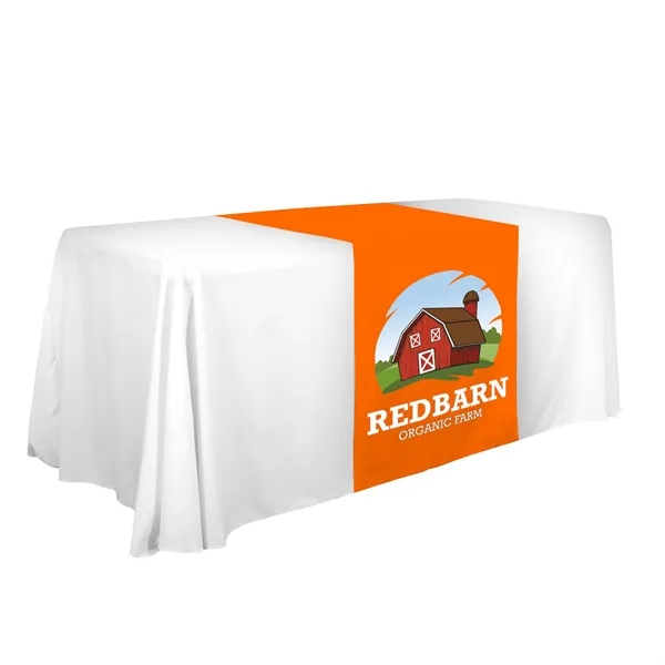 28" x 80" polyester poplin table runner with customization.... from ASI 87188 Showdown Displays