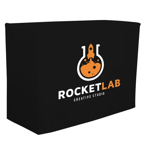 4' fitted table throw made of polyester poplin with 4 sided... from ASI 87188 Showdown Displays