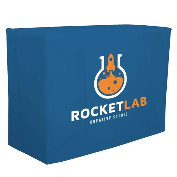 4' fitted table throw made of polyester poplin with 4 sided... from ASI 87188 Showdown Displays