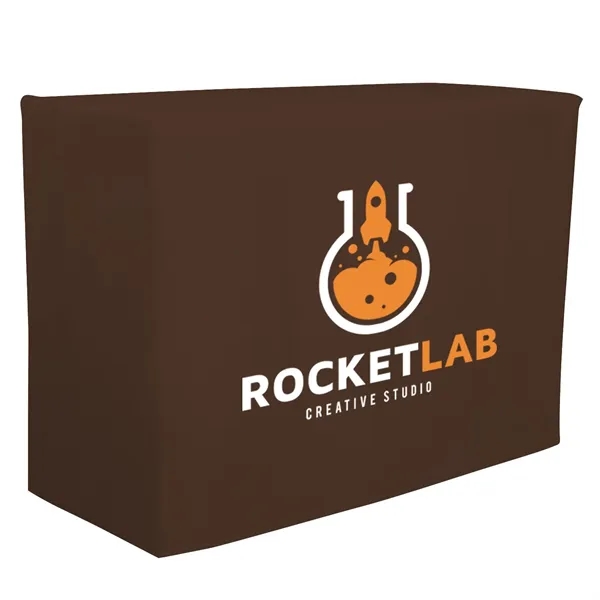 4' fitted table throw made of polyester poplin with 4 sided... from ASI 87188 Showdown Displays