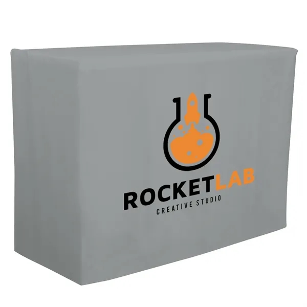 4' fitted table throw made of polyester poplin with 4 sided... from ASI 87188 Showdown Displays