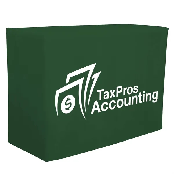 4' fitted table throw made of polyester poplin with 4 sided... from ASI 87188 Showdown Displays