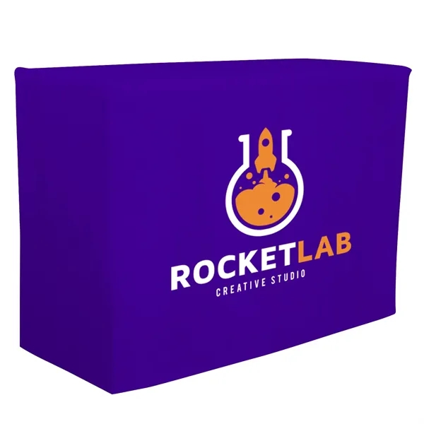 4' fitted table throw made of polyester poplin with 4 sided... from ASI 87188 Showdown Displays