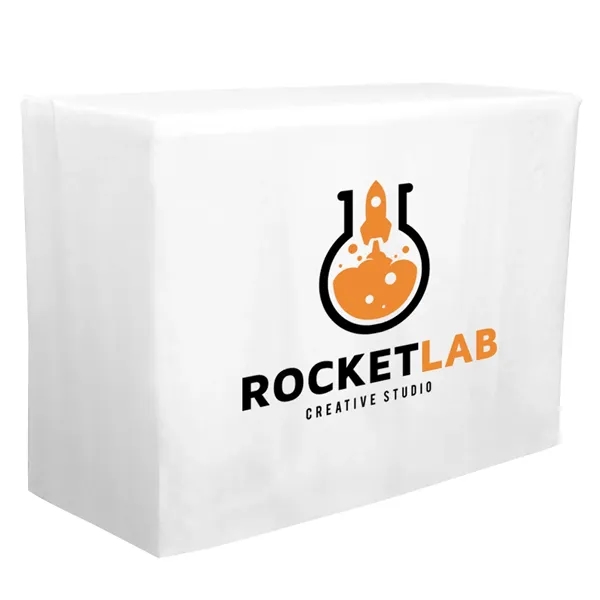 4' fitted table throw made of polyester poplin with 4 sided... from ASI 87188 Showdown Displays