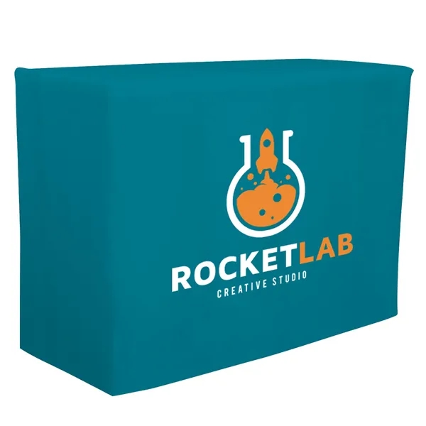 4' fitted table throw made of polyester poplin with 4 sided... from ASI 87188 Showdown Displays