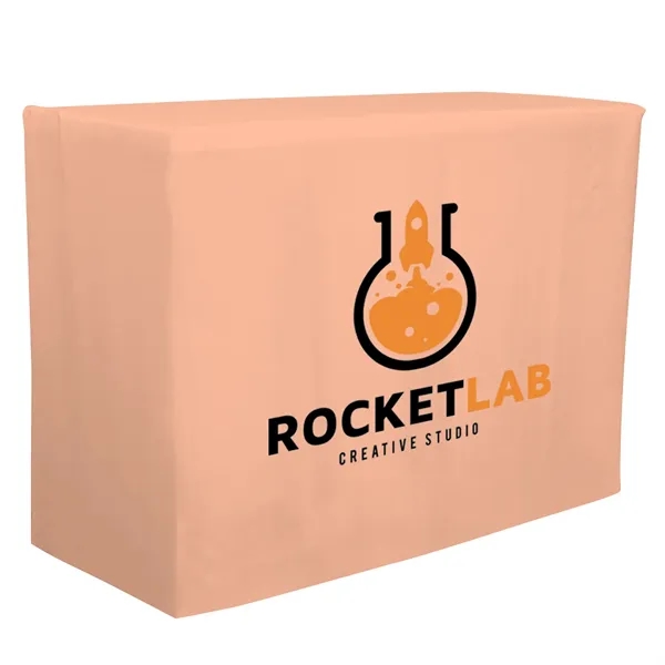 4' fitted table throw made of polyester poplin with 4 sided... from ASI 87188 Showdown Displays