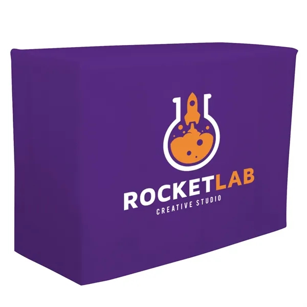 4' fitted table throw made of polyester poplin with 4 sided... from ASI 87188 Showdown Displays