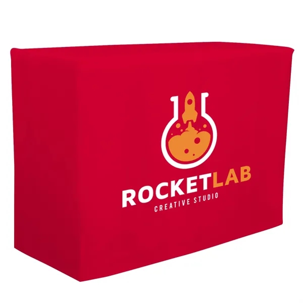 4' fitted table throw made of polyester poplin with 4 sided... from ASI 87188 Showdown Displays