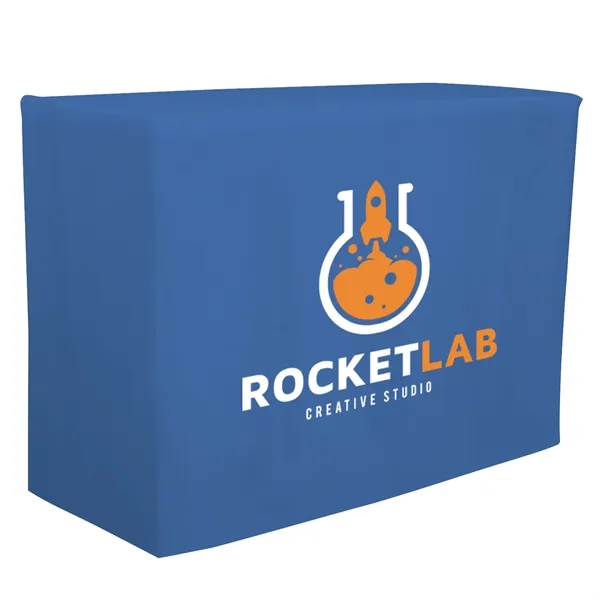 4' fitted table throw made of polyester poplin with 4 sided... from ASI 87188 Showdown Displays