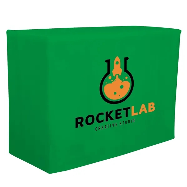 4' fitted table throw made of polyester poplin with 4 sided... from ASI 87188 Showdown Displays