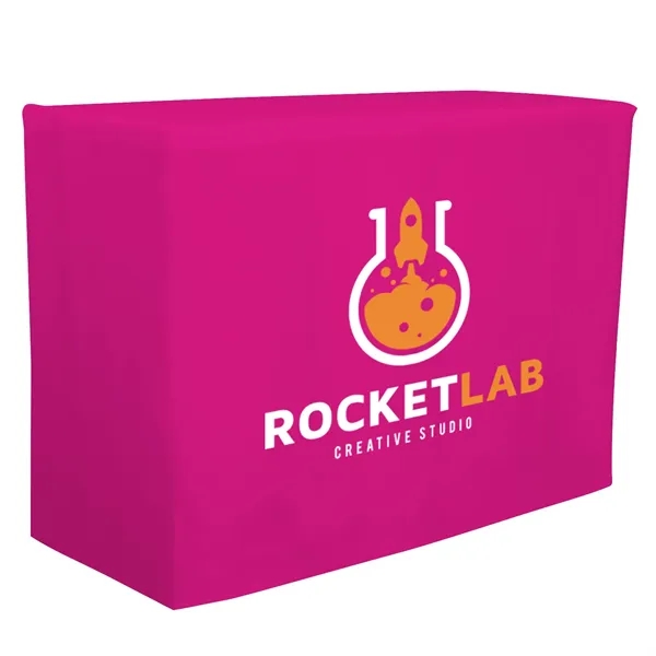 4' fitted table throw made of polyester poplin with 4 sided... from ASI 87188 Showdown Displays