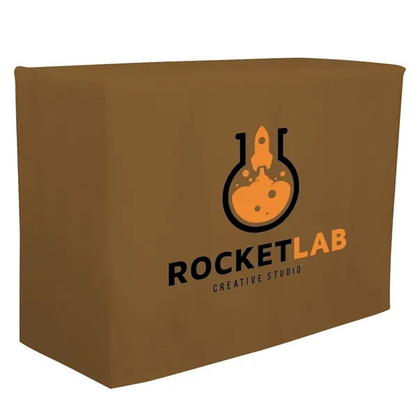 4' fitted table throw made of polyester poplin with 4 sided... from ASI 87188 Showdown Displays