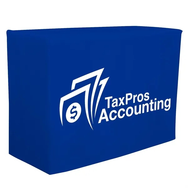 4' fitted table throw made of polyester poplin with 4 sided... from ASI 87188 Showdown Displays