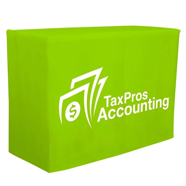 4' fitted table throw made of polyester poplin with 4 sided... from ASI 87188 Showdown Displays