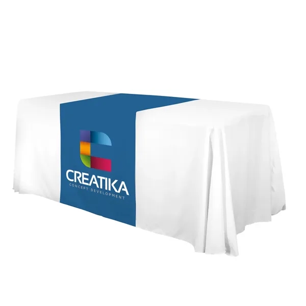 28" laser cut table runner made of polyester poplin with customization.... from ASI 87188 Showdown Displays