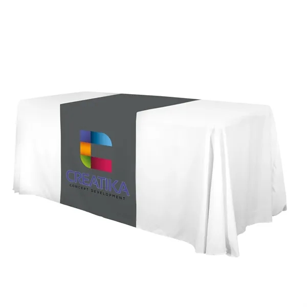 28" laser cut table runner made of polyester poplin with customization.... from ASI 87188 Showdown Displays