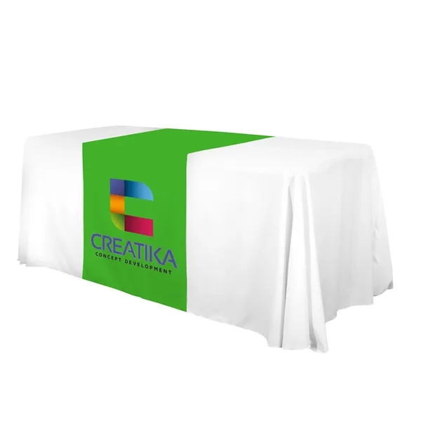28" laser cut table runner made of polyester poplin with customization.... from ASI 87188 Showdown Displays