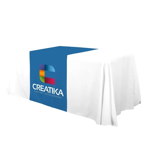 28" laser cut table runner made of polyester poplin with customization.... from ASI 87188 Showdown Displays