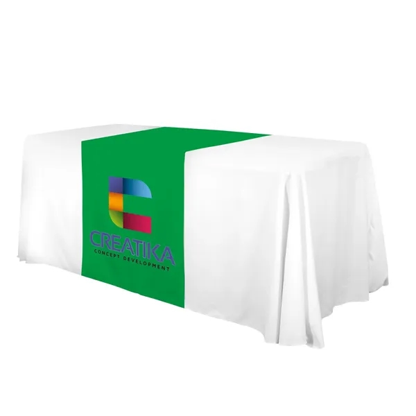 28" laser cut table runner made of polyester poplin with customization.... from ASI 87188 Showdown Displays