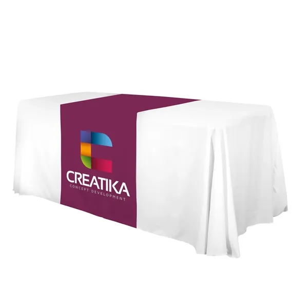 28" laser cut table runner made of polyester poplin with customization.... from ASI 87188 Showdown Displays