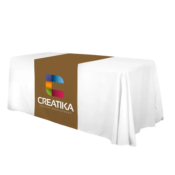 28" laser cut table runner made of polyester poplin with customization.... from ASI 87188 Showdown Displays