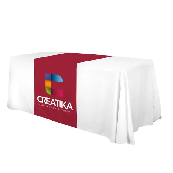 28" laser cut table runner made of polyester poplin with customization.... from ASI 87188 Showdown Displays
