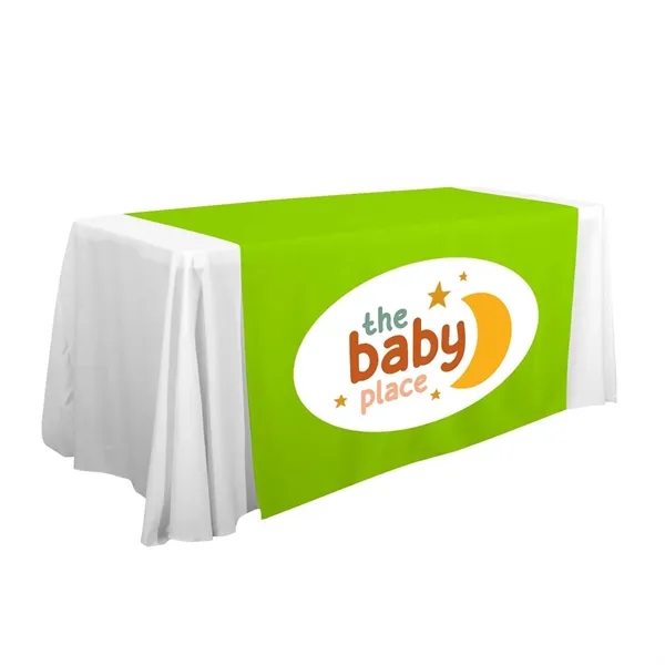 57" laser cut table runner made of polyester poplin with customization.... from ASI 87188 Showdown Displays