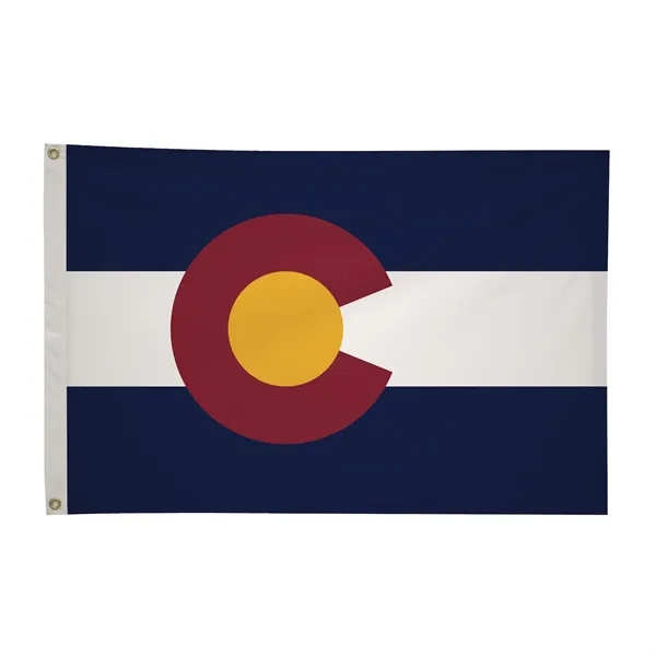 2' x 3' state flag made of nylon with a snow-white... from ASI 87188 Showdown Displays